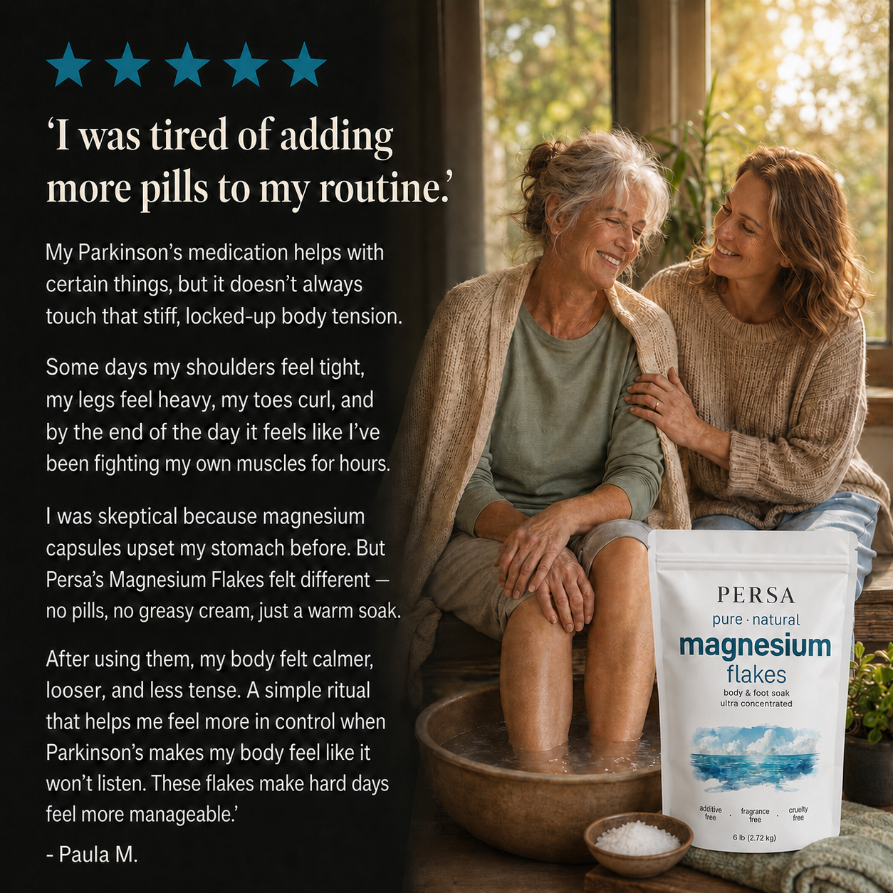 92% Reported Better Body Control With Magnesium Flakes